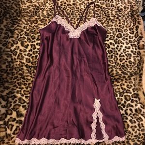 NWT Victoria’s Secret maroon babydoll slip size S